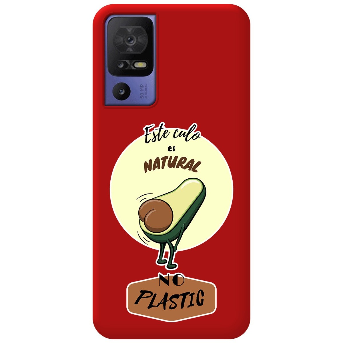 Funda Silicona Líquida Roja para TCL 40 SE diseño Culo Natural Dibujos