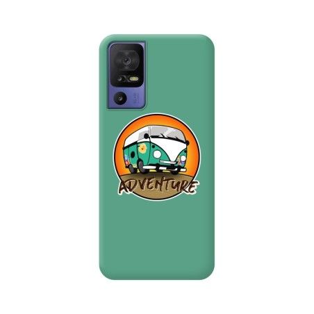 Funda Silicona Líquida Verde para TCL 40 SE diseño Adventure Dibujos