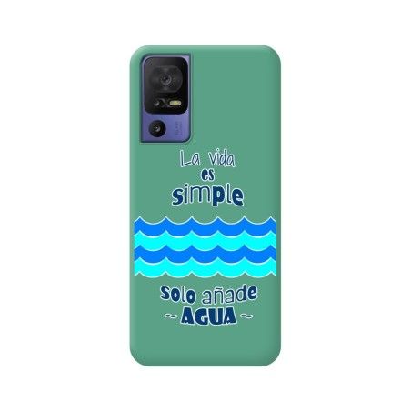 Funda Silicona Líquida Verde para TCL 40 SE diseño Agua Dibujos