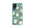 Funda Silicona Líquida Verde para TCL 40 SE diseño Cerdos Dibujos