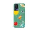Funda Silicona Líquida Verde para TCL 40 SE diseño Espacio Dibujos