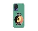 Funda Silicona Líquida Verde para TCL 40 SE diseño Hombre Escalada Dibujos
