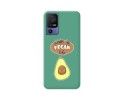 Funda Silicona Líquida Verde para TCL 40 SE diseño Vegan Life Dibujos