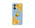 Funda Silicona Líquida Azul para Oppo A57s diseño Abeja Dibujos