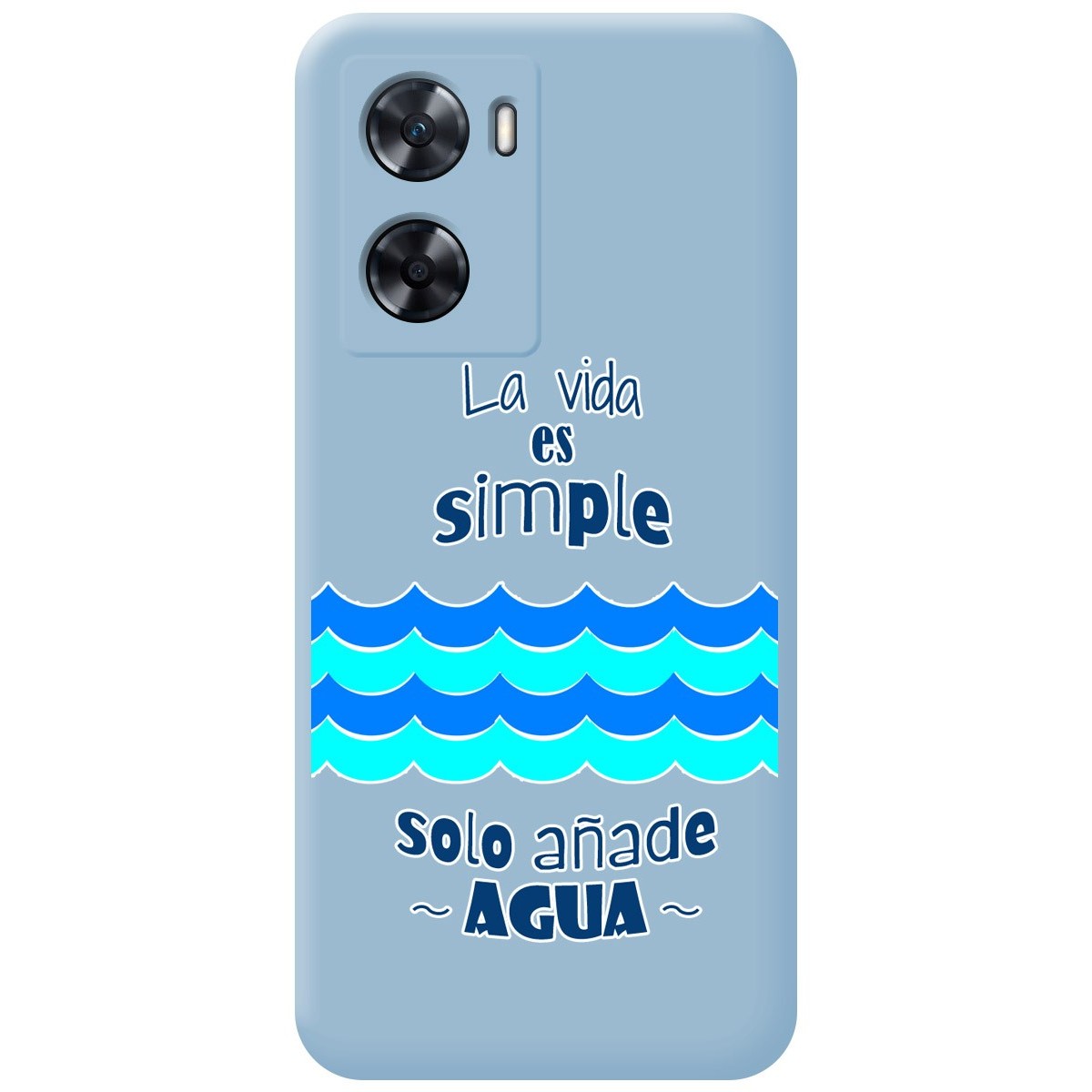 Funda Silicona Líquida Azul para Oppo A57s diseño Agua Dibujos