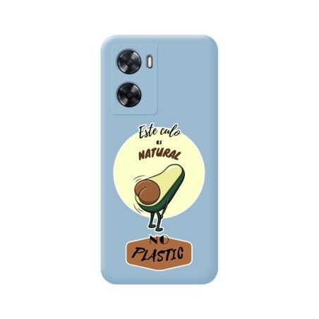 Funda Silicona Líquida Azul para Oppo A57s diseño Culo Natural Dibujos