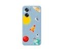 Funda Silicona Líquida Azul para Oppo A57s diseño Espacio Dibujos