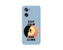 Funda Silicona Líquida Azul para Oppo A57s diseño Hombre Escalada Dibujos