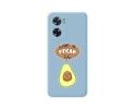 Funda Silicona Líquida Azul para Oppo A57s diseño Vegan Life Dibujos