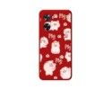 Funda Silicona Líquida Roja para Oppo A57s diseño Cerdos Dibujos