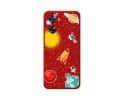 Funda Silicona Líquida Roja para Oppo A57s diseño Espacio Dibujos