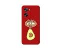 Funda Silicona Líquida Roja para Oppo A57s diseño Vegan Life Dibujos