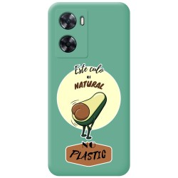 Funda Silicona Líquida Verde para Oppo A57s diseño Culo Natural Dibujos
