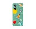 Funda Silicona Líquida Verde para Oppo A57s diseño Espacio Dibujos
