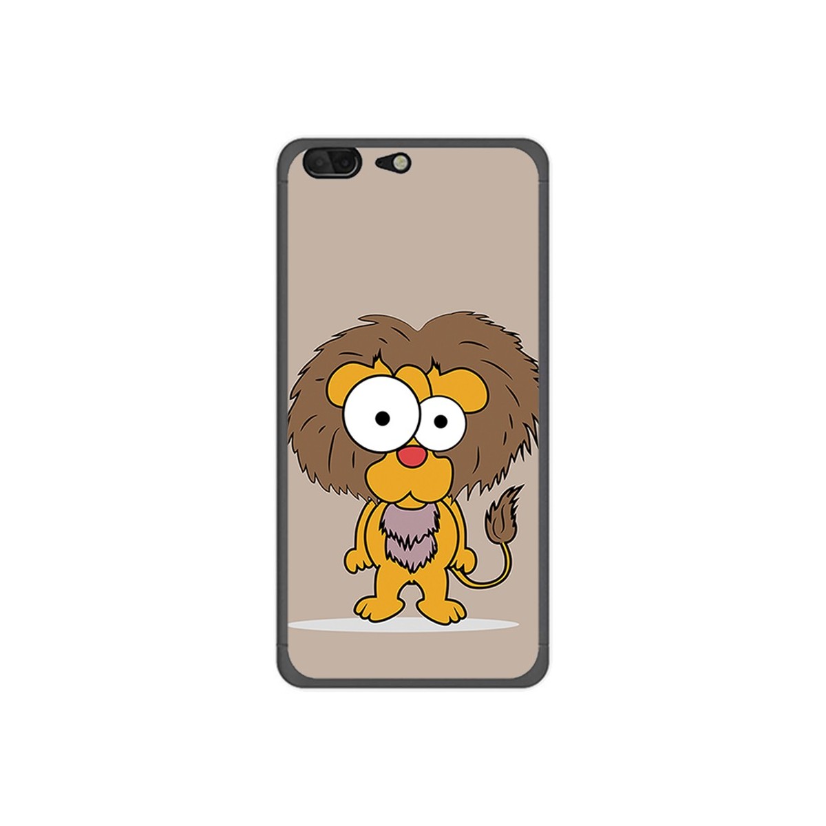 Funda Gel Tpu para Leagoo T5 Diseño Leon Dibujos