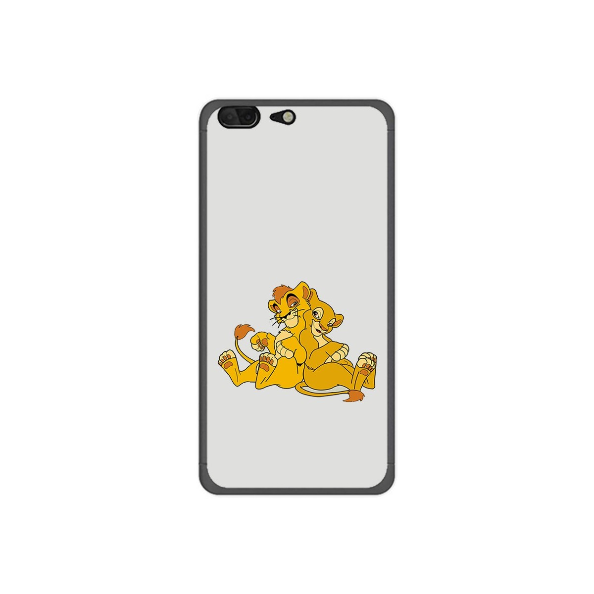 Funda Gel Tpu para Leagoo T5 Diseño Leones Dibujos
