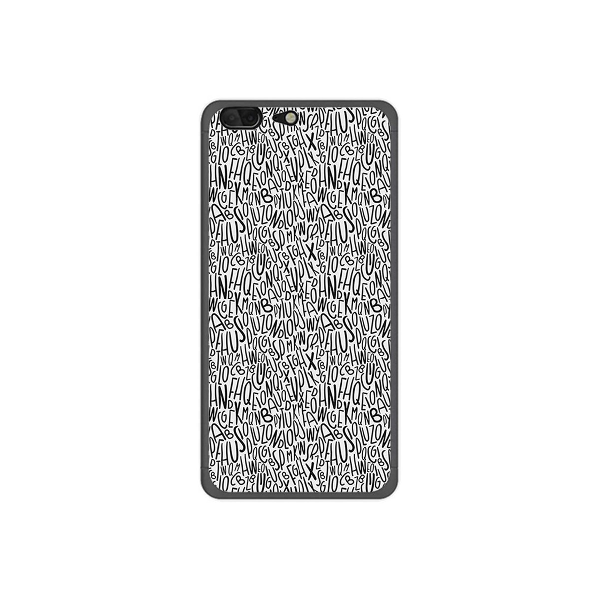 Funda Gel Tpu para Leagoo T5 Diseño Letras Dibujos