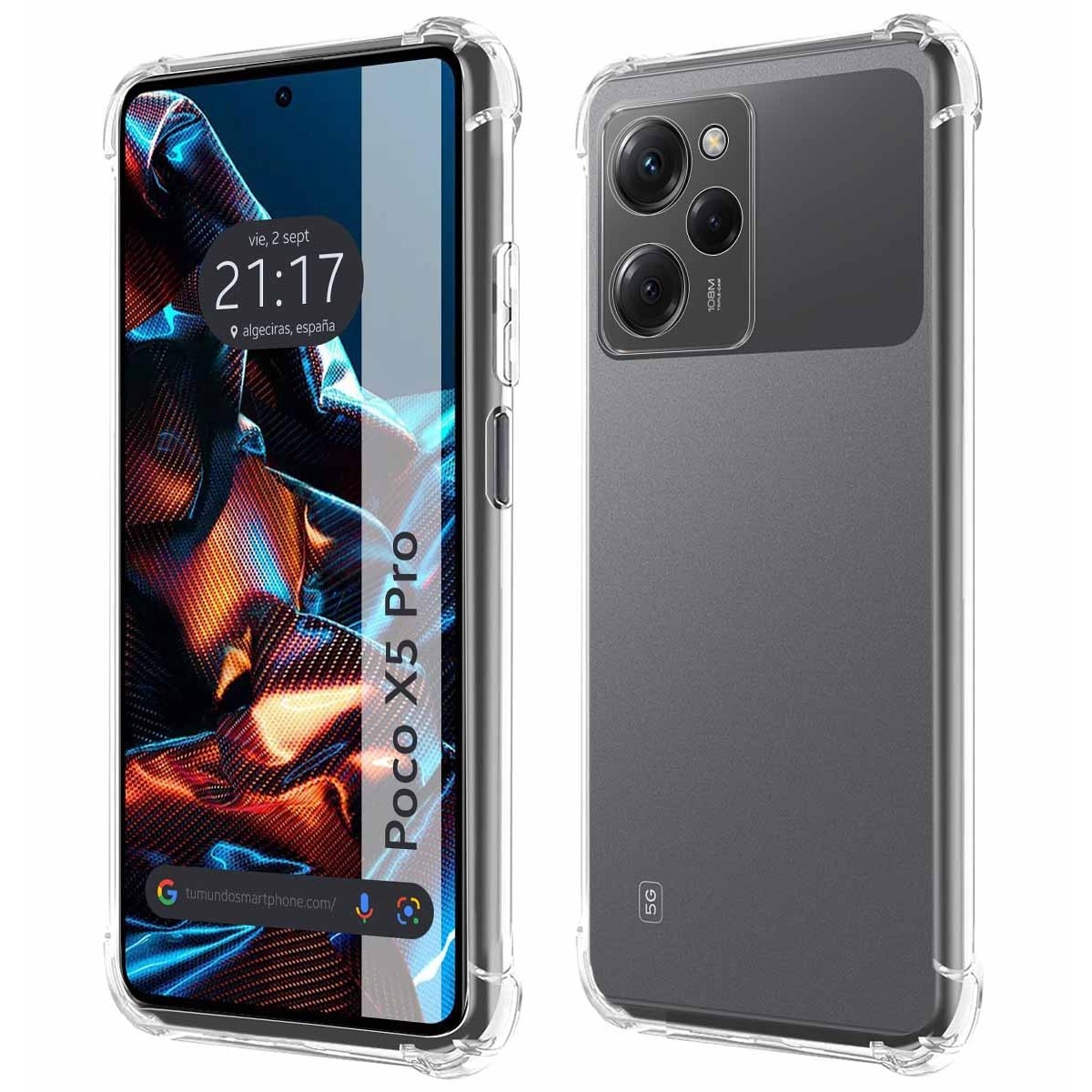 Funda Silicona Antigolpes Transparente compatible con Xiaomi POCO X5 Pro 5G