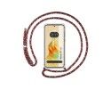 Funda Colgante Transparente para Oppo Reno 8T 4G con Cordon Rosa / Dorado