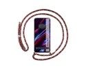 Funda Colgante Transparente compatible con Xiaomi POCO X5 5G con Cordon Rosa / Dorado