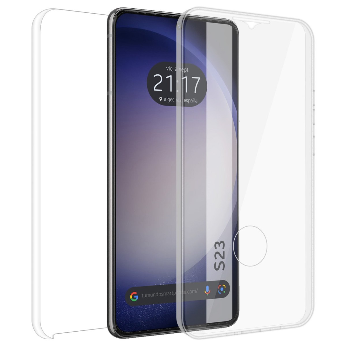 Funda Doble Transparente Pc + TPU Full Body 360 para Samsung Galaxy S23 5G