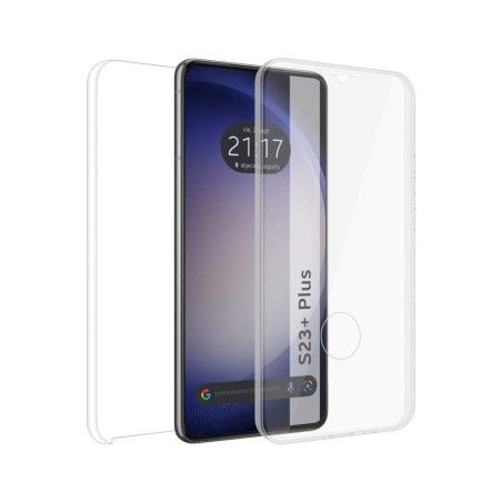Funda Doble Transparente Pc + TPU Full Body 360 para Samsung Galaxy S23+ Plus 5G