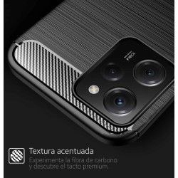 Funda Gel Tpu Tipo Carbon Negra compatible con Xiaomi POCO X5 Pro 5G 2
