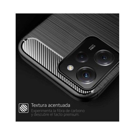 Funda Gel Tpu Tipo Carbon Negra compatible con Xiaomi POCO X5 Pro 5G