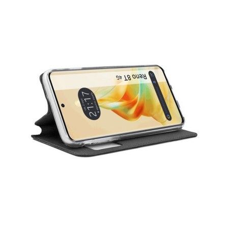 Funda Libro Soporte con Ventana para Oppo Reno 8T 4G color Negra