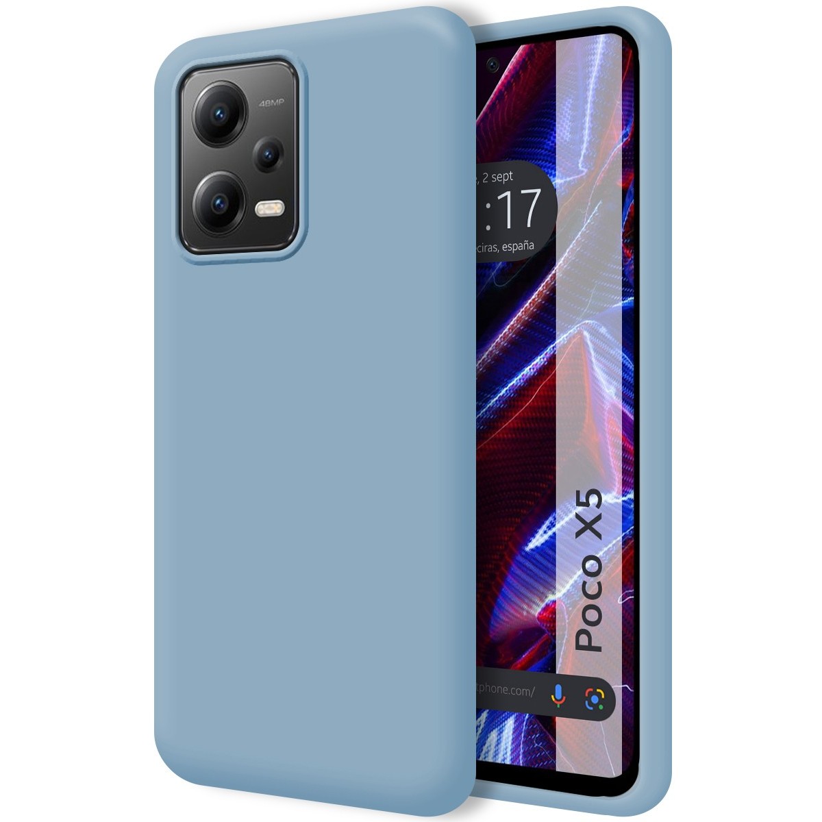 Funda Silicona Líquida Ultra Suave compatible con Xiaomi POCO X5 5G color Azul