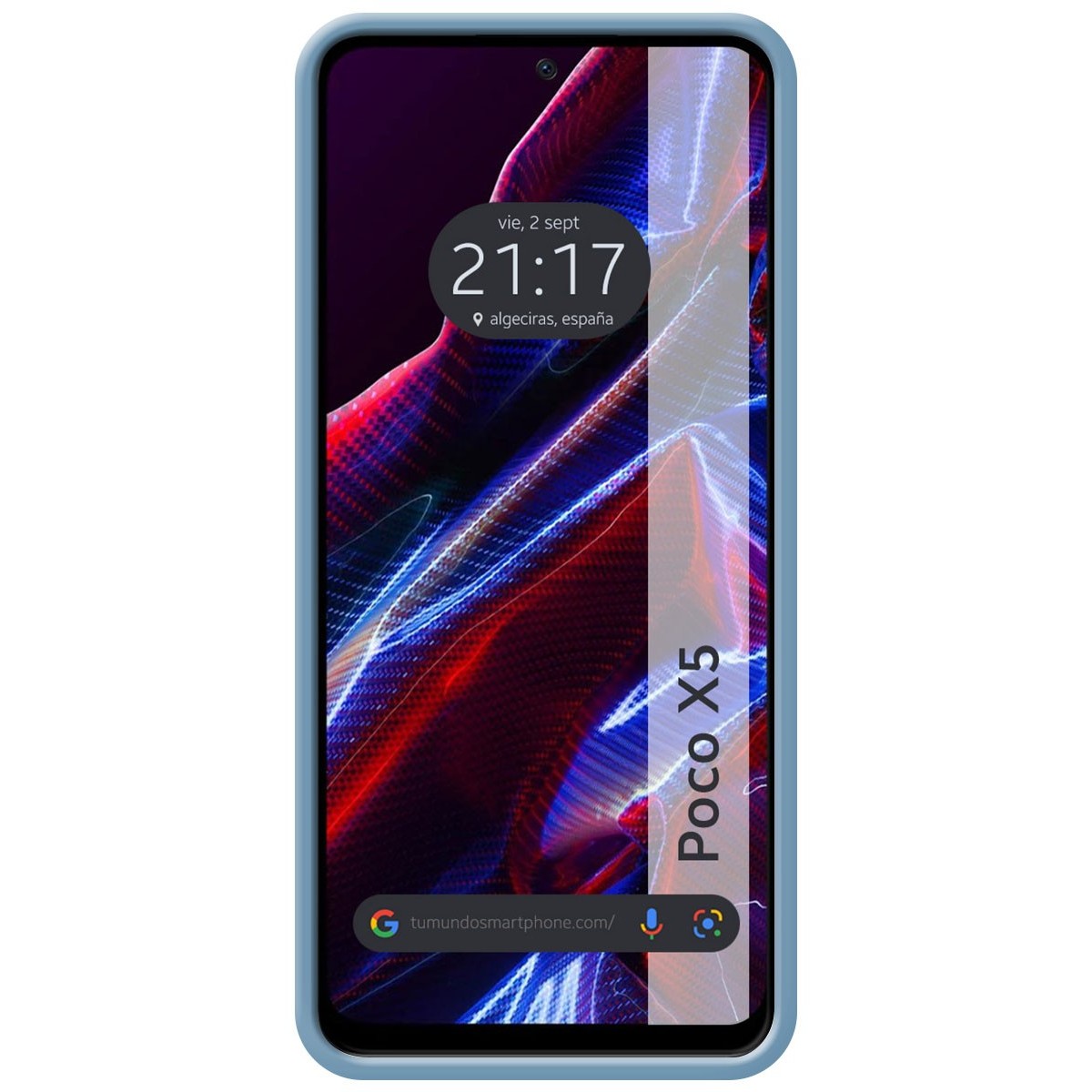 Funda Silicona Líquida Ultra Suave compatible con Xiaomi POCO X5 5G color Azul