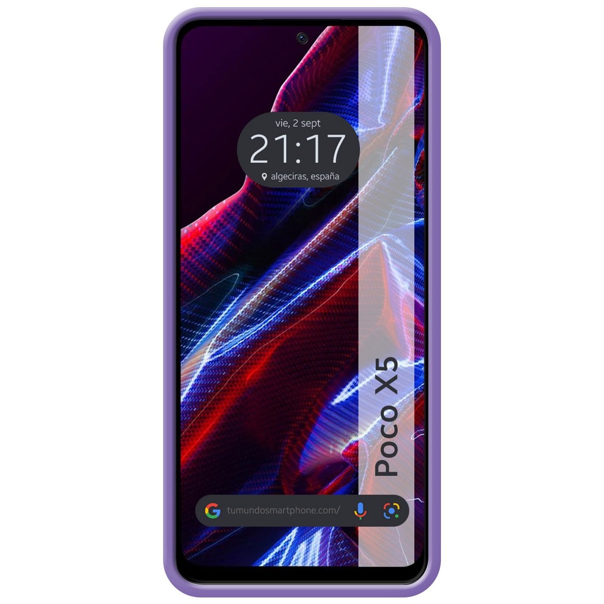 Funda Silicona Líquida Ultra Suave compatible con Xiaomi POCO X5 5G color Morada
