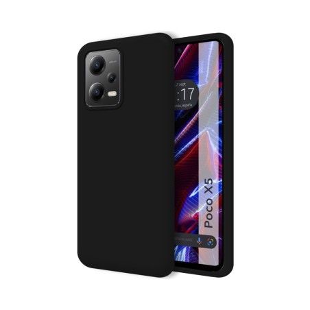 Funda Silicona Líquida Ultra Suave compatible con Xiaomi POCO X5 5G color Negra