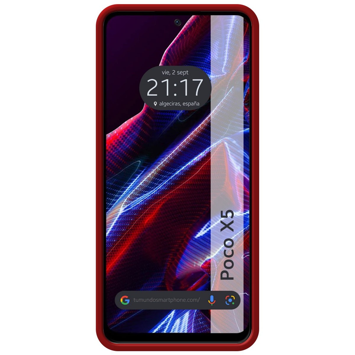 Funda Silicona Líquida Ultra Suave compatible con Xiaomi POCO X5 5G color Roja