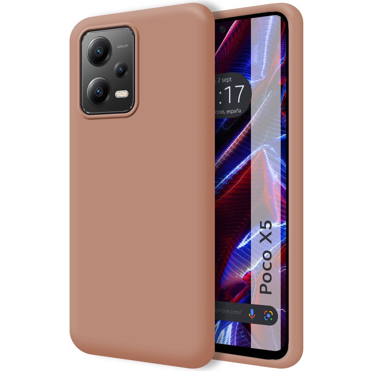 Funda Silicona Líquida Ultra Suave compatible con Xiaomi POCO X5 5G color Rosa