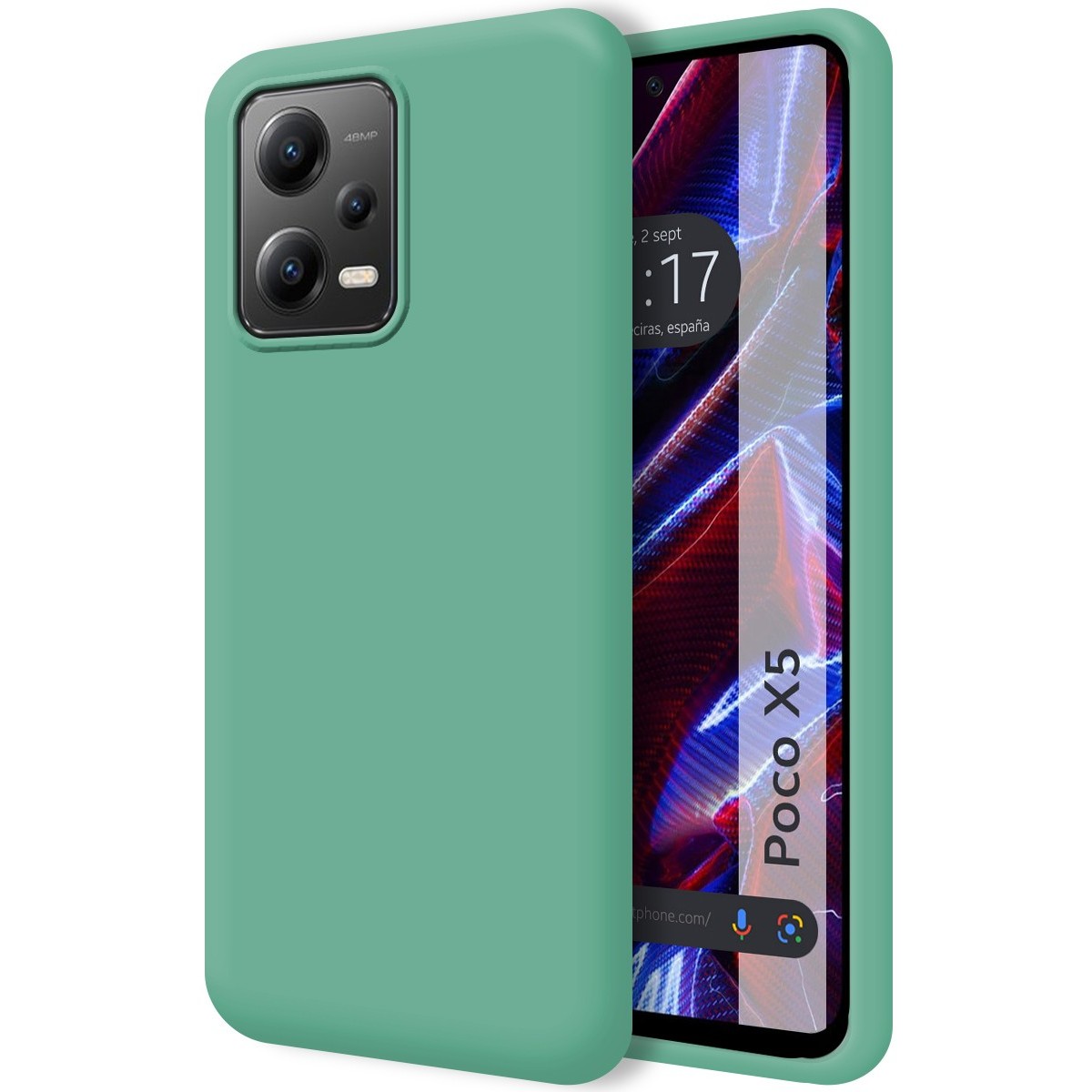 Funda Silicona Líquida Ultra Suave compatible con Xiaomi POCO X5 5G color Verde