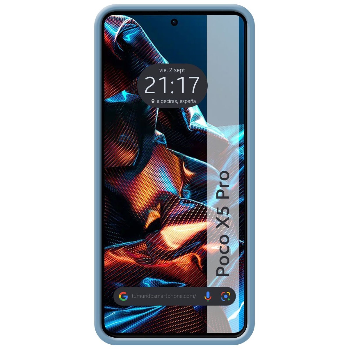 Funda Silicona Líquida Ultra Suave compatible con Xiaomi POCO X5 Pro 5G color Azul