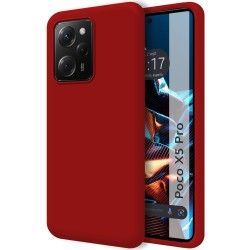 Funda Silicona Líquida Ultra Suave para Xiaomi POCO X5 Pro 5G color Roja