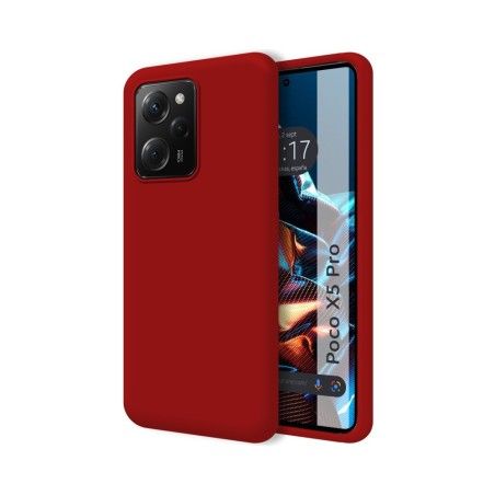 Funda Silicona Líquida Ultra Suave compatible con Xiaomi POCO X5 Pro 5G color Roja