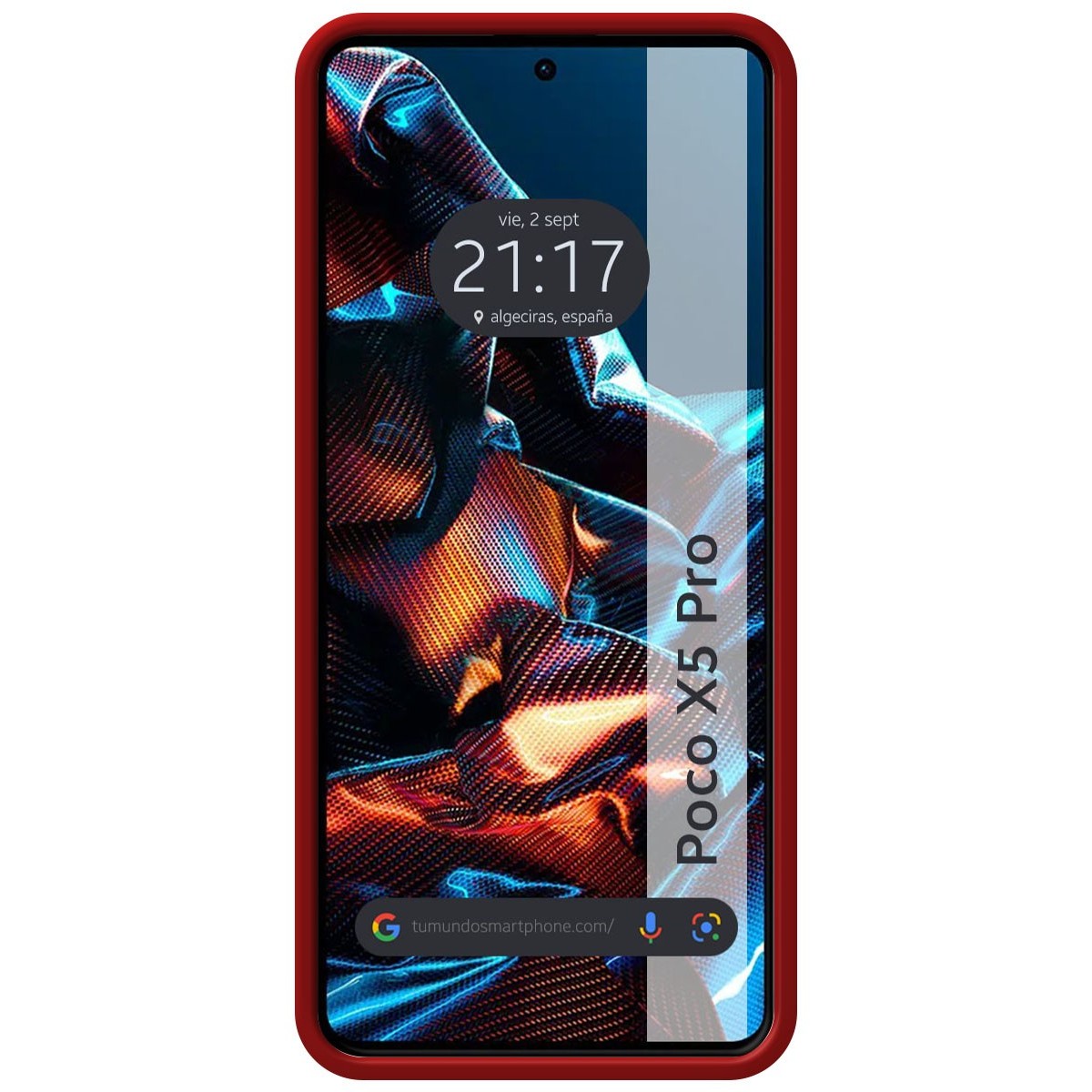 Funda Silicona Líquida Ultra Suave compatible con Xiaomi POCO X5 Pro 5G color Roja