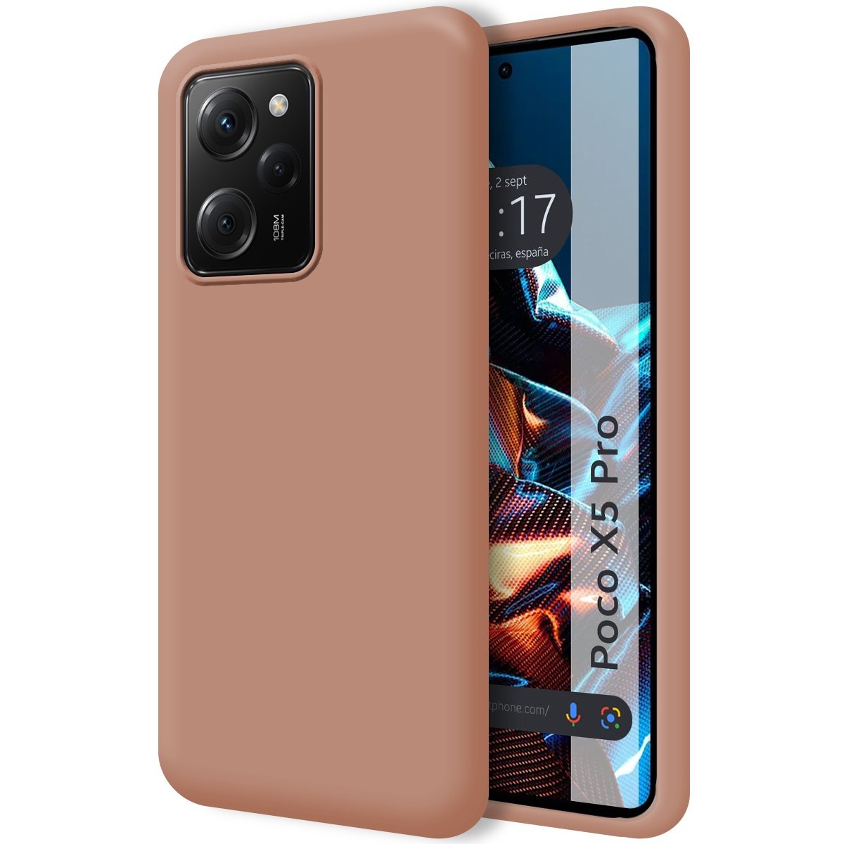 Funda Silicona Líquida Ultra Suave compatible con Xiaomi POCO X5 Pro 5G color Rosa