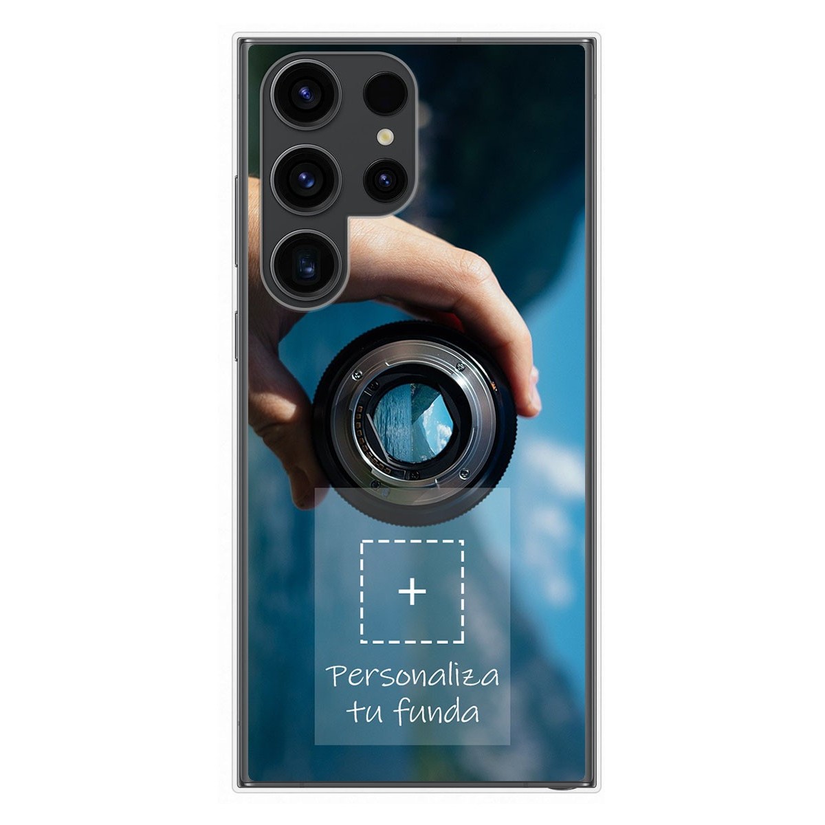 Personaliza tu Funda Silicona Gel Tpu Transparente con tu Fotografia para Samsung Galaxy S23 Ultra 5G Dibujo Personalizada