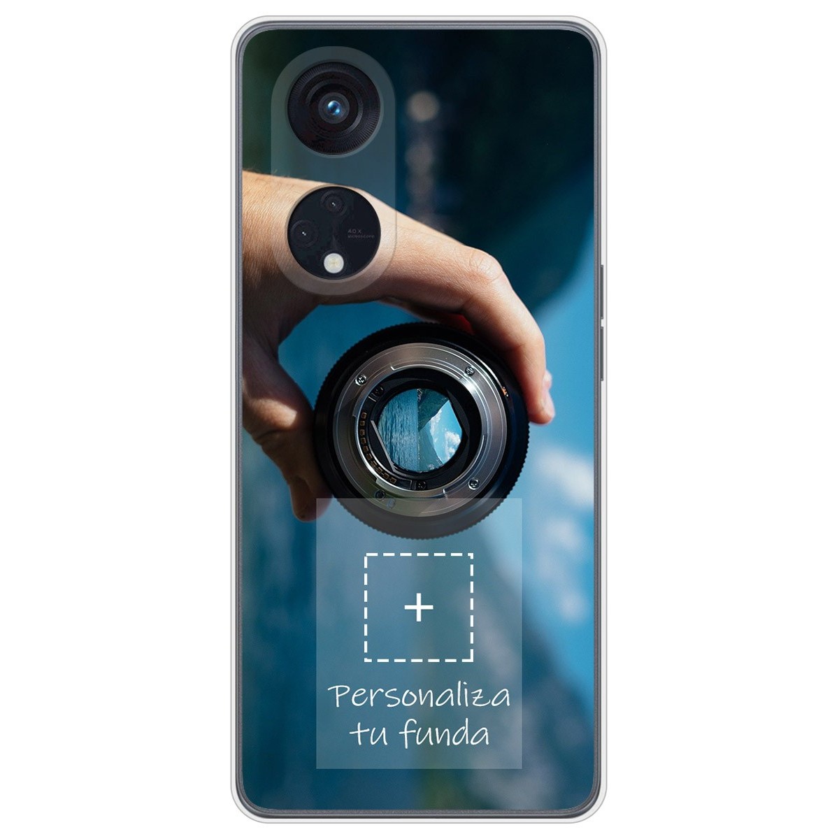Personaliza tu Funda Silicona Gel Tpu Transparente con tu Fotografia para Oppo Reno 8T 5G Dibujo Personalizada