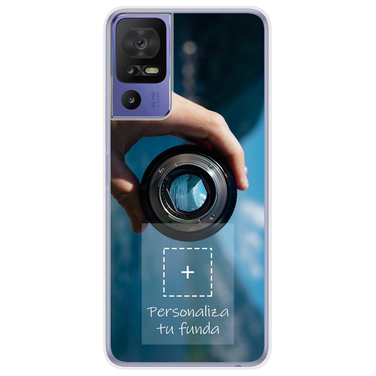 Personaliza tu Funda Silicona Gel Tpu Transparente con tu Fotografia para TCL 40 SE Dibujo Personalizada