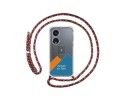 Personaliza tu Funda Colgante Transparente para Oppo Reno 8T 4G con Cordon Rosa / Dorado Dibujo Personalizada