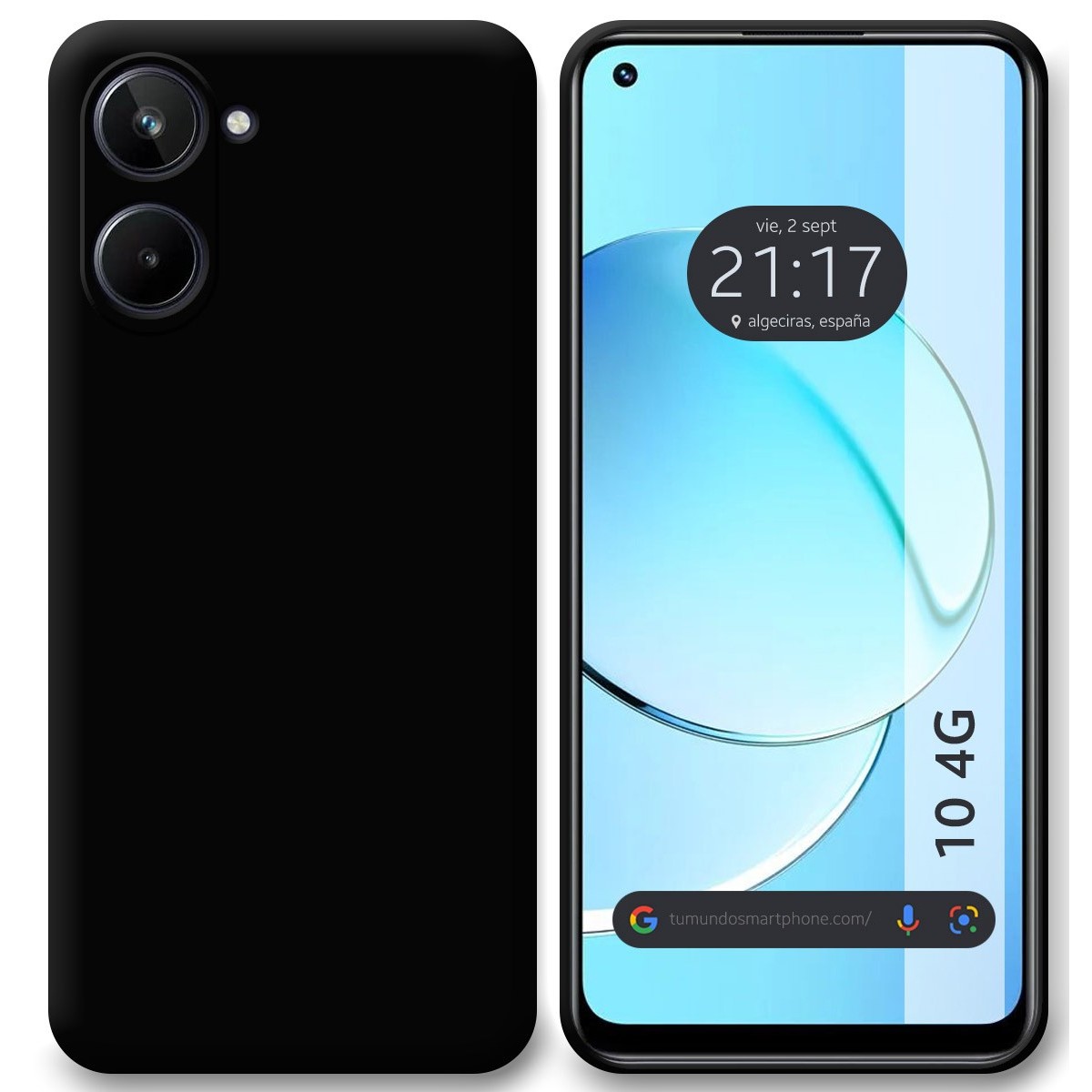 Funda Silicona Gel TPU Negra para Realme 10 4G