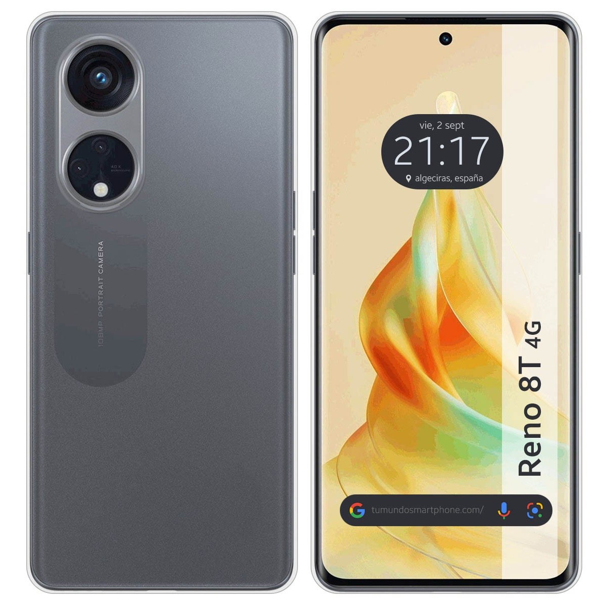 Funda Silicona Gel TPU Transparente para Oppo Reno 8T 4G