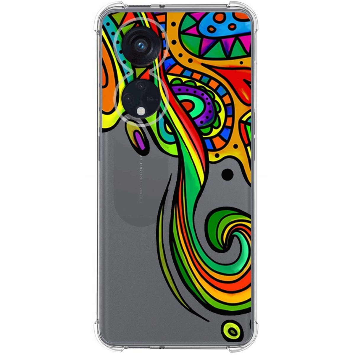 Funda Silicona Antigolpes para Oppo Reno 8T 4G diseño Colores Dibujos