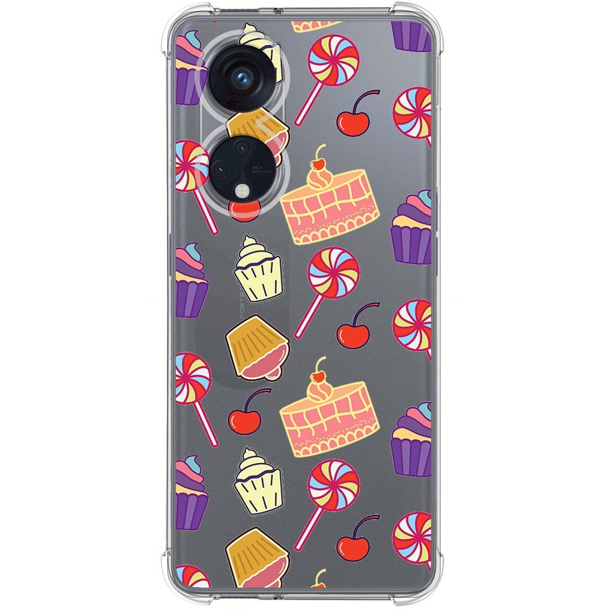 Funda Silicona Antigolpes para Oppo Reno 8T 4G diseño Dulces 01 Dibujos