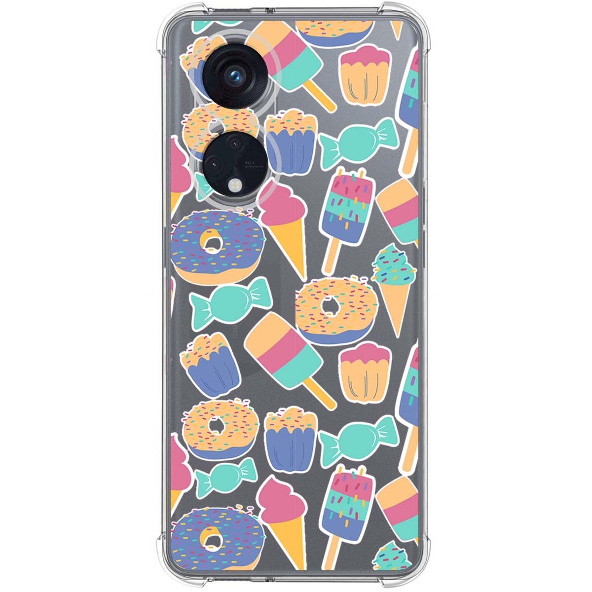 Funda Silicona Antigolpes para Oppo Reno 8T 4G diseño Dulces 02 Dibujos